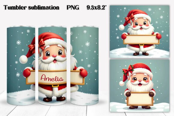 Christmas Add Your Name Tumbler Illustrations