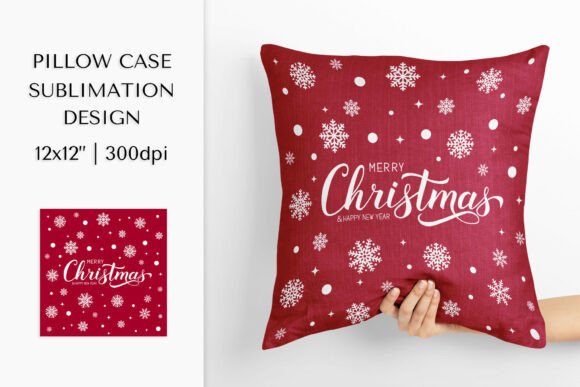 Christmas Pillow Case Sublimation Design Illustrations