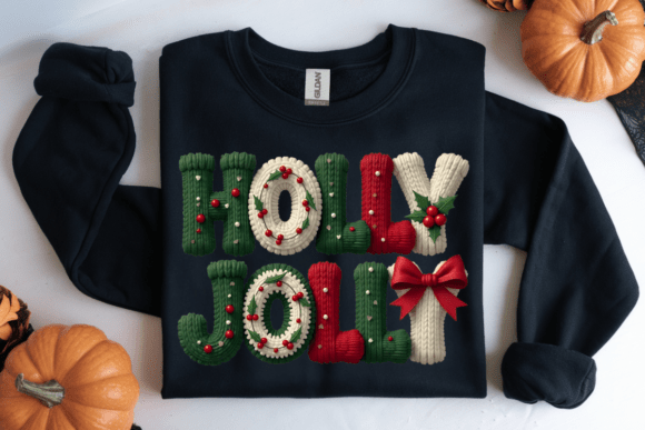 Faux Yarn Holly Jolly Christmas PNG: Illustrations Review