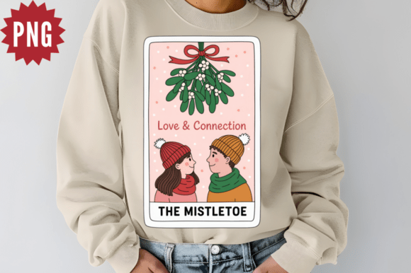 Mistletoe Christmas Tarot Card Clipart P: Illustrations