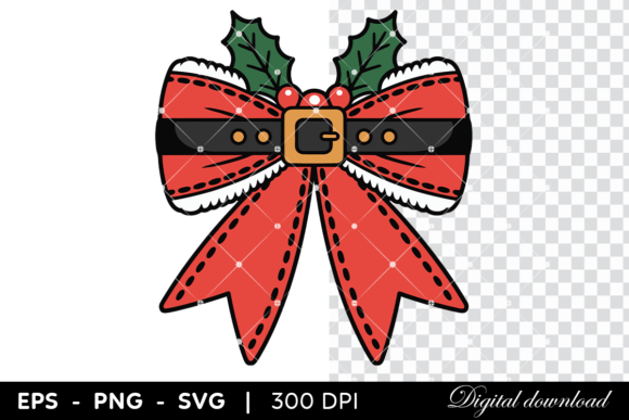 Review: Christmas Bow with Holly and Santa Belt Design