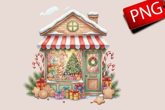Review: Christmas Candy Shop Watercolor Clipart Illustrations