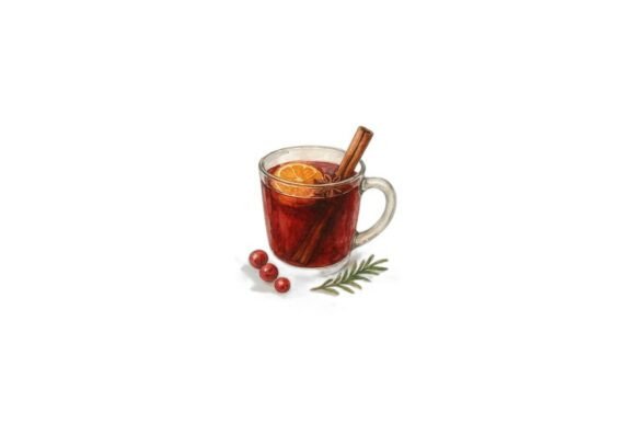 Review: Christmas Mulled Wine PNG File & Illustrations
