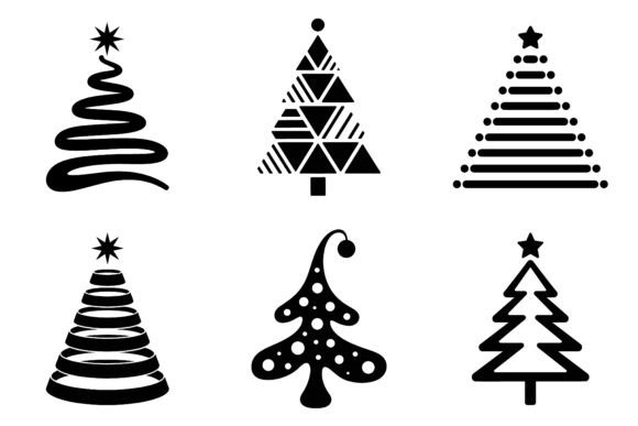 Review: Christmas Tree Silhouette Vector Bundle for Illustrations