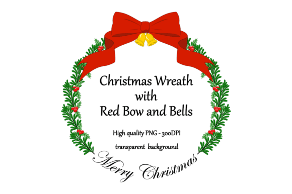 Review: Christmas Wreath with Red Bow and Bells Illustrations