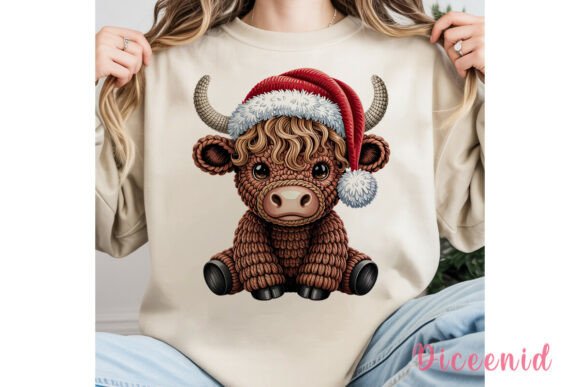 Review: Crochet Highland Cow Christmas PNG for Embroidery