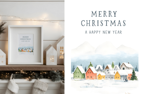 Reviewing Christmas New Year Watercolor Art Illustrations